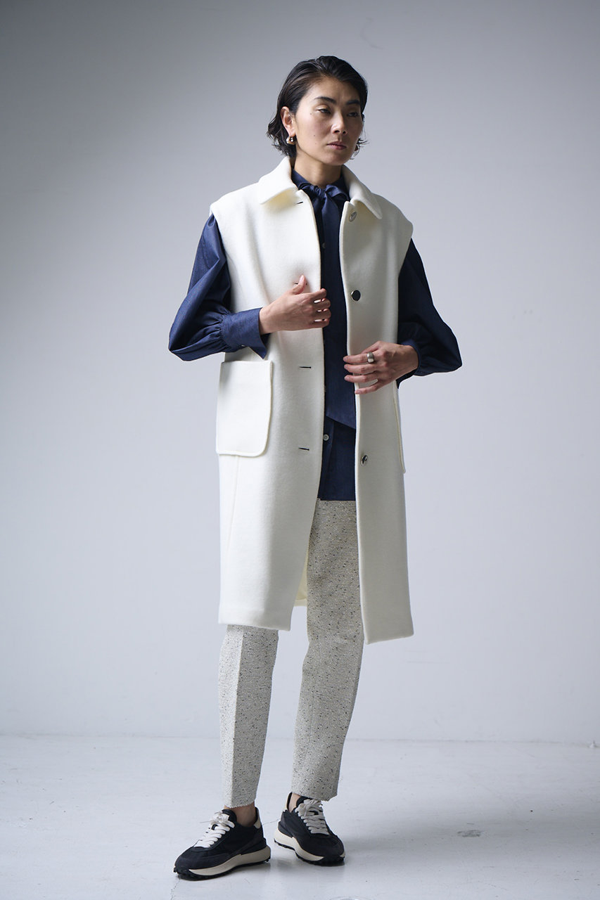 M・fil(エムフィル)｜ノットツイード テーパードクロップドイージー