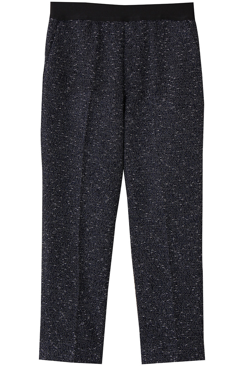 エムフィル/M・filのノットツイード テーパードクロップドイージートラウザーズ(ネイビー/253-13096)