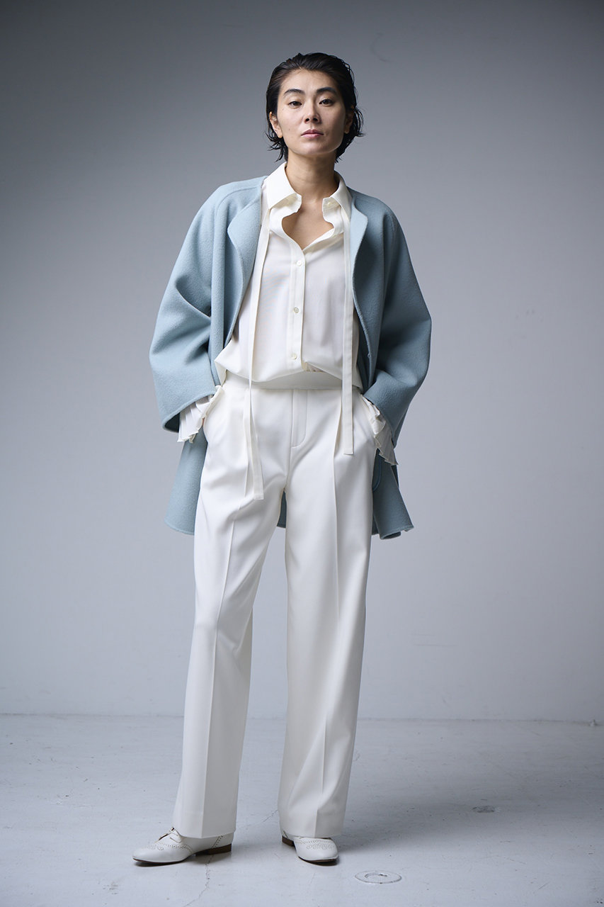 M・fil(エムフィル)｜トリアセボディシェル裏起毛 ワンタックワイド