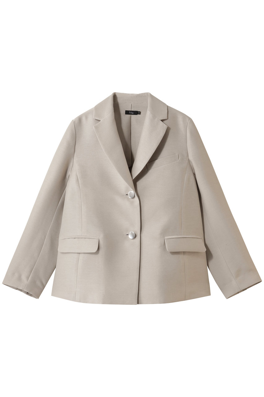エムフィル/M・filのエアフォームクロス テーラードジャケット(ライトベージュ/260-11396)