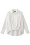トリアセテート コットン タイプライター フロントタックブラウス エムフィル/M・fil オフホワイト
