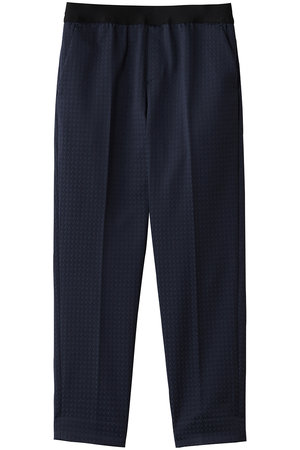 エムフィル/M・filのダイヤグリット ジャカード テーパード クロップド イージートラウザーズ(110600/110601)