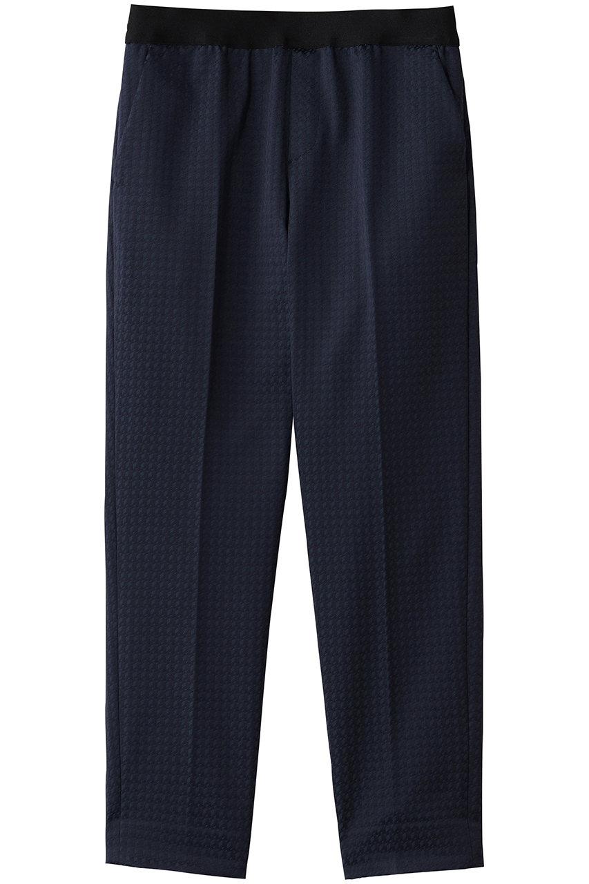 エムフィル/M・filのダイヤグリット ジャカード テーパード クロップド イージートラウザーズ(ネイビー/260-13111)