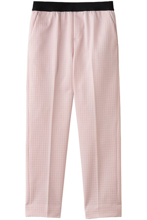 エムフィル/M・filのダイヤグリット ジャカード テーパード クロップド イージートラウザーズ(110600/110601)