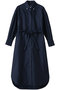 シルクエアー シャツワンピース エムフィル/M・fil ネイビー