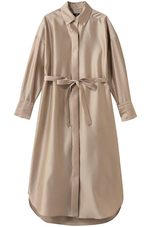 エムフィル/M・filのシルクエアー シャツワンピース