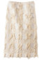 ラメクロス ジャカード タイトスカート エムフィル/M・fil オフホワイト