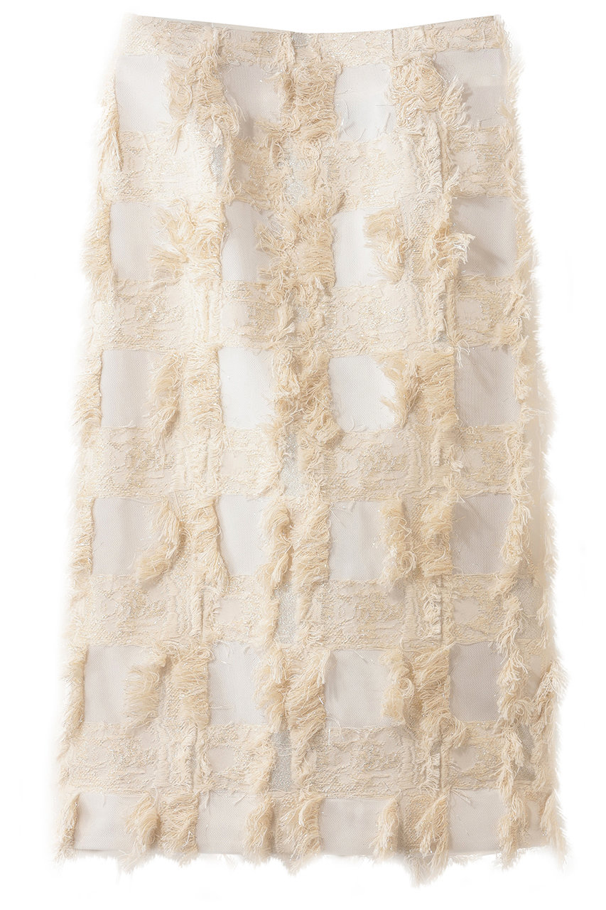 エムフィル/M・filのラメクロス ジャカード タイトスカート(オフホワイト/260-12309)