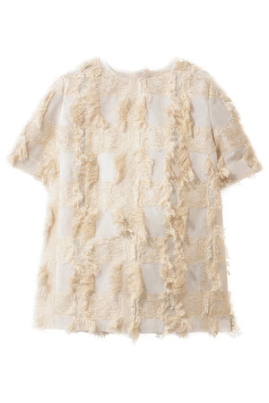 エムフィル/M・filのラメクロス ジャカード フォルムブラウス