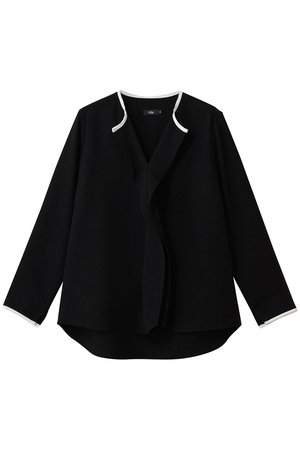 エムフィル/M・filのトリアセ シャープフリル バイカラーブラウス