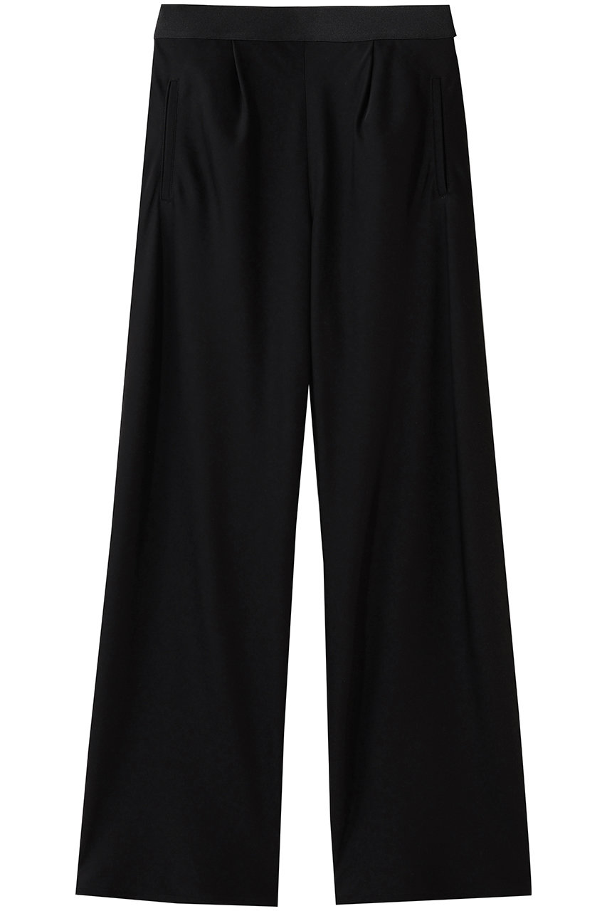 【極美品】BRIGLIA 2タック　イージー　トラウザーズ　ブラック　ストレッチ M・fil(エムフィル)｜ストレッチ Wサテン リラクシー イージー