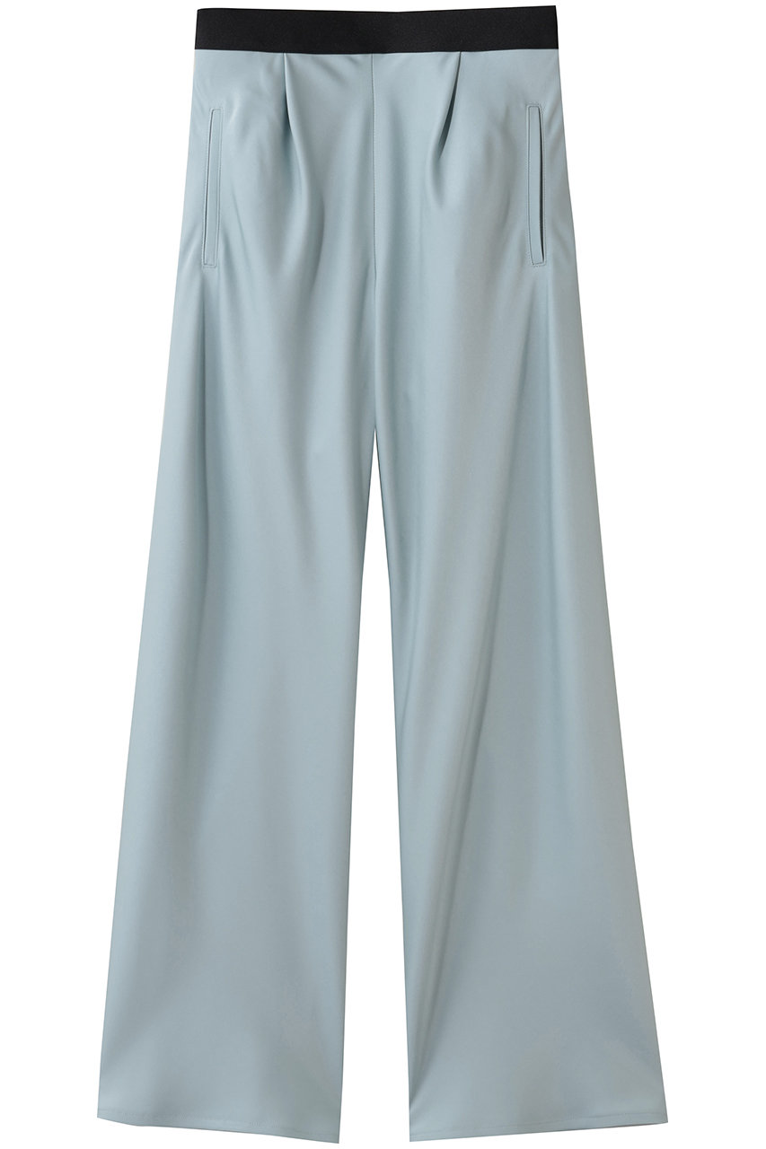 エムフィル/M・filのストレッチ Wサテン リラクシー イージートラウザーズ(ライトブルー/260-13113)