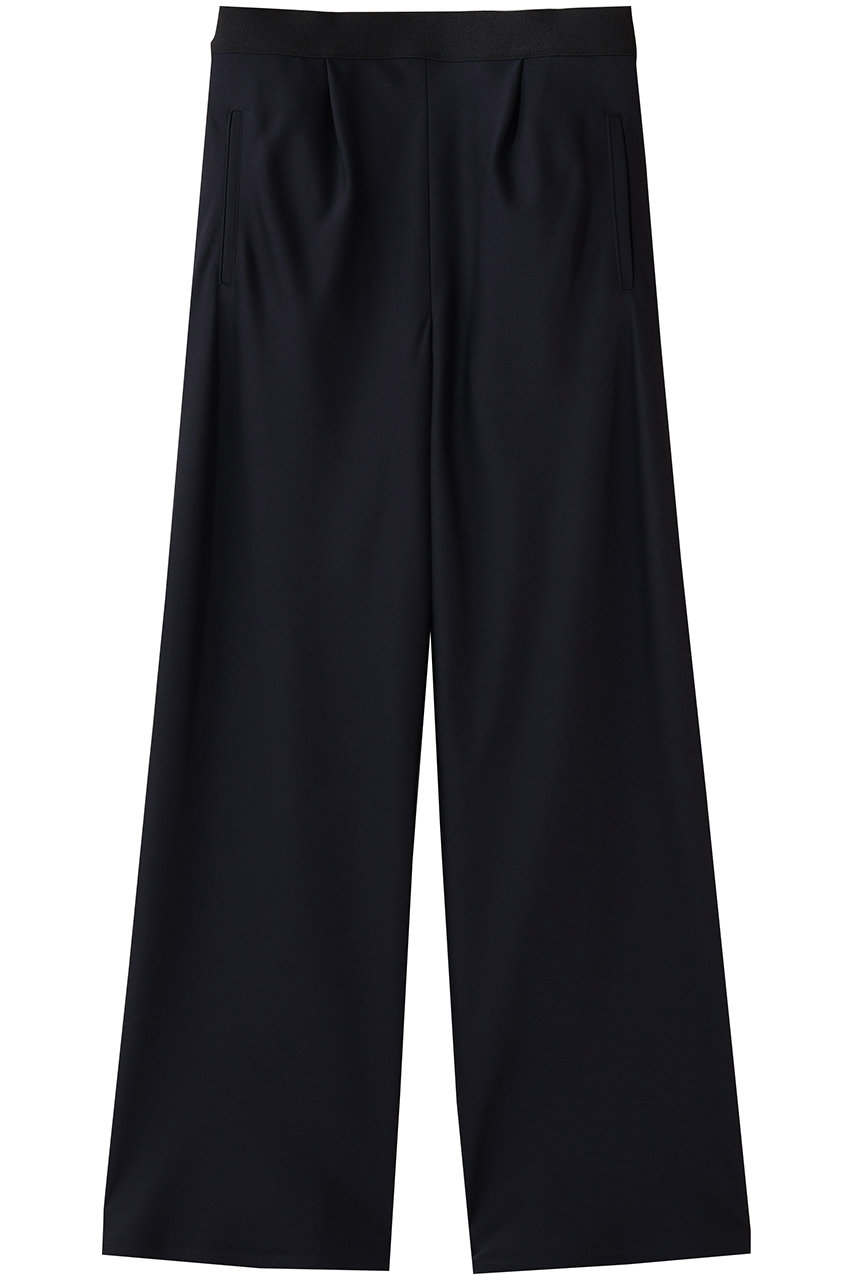 エムフィル/M・filのストレッチ Wサテン リラクシー イージートラウザーズ(ネイビー/260-13113)