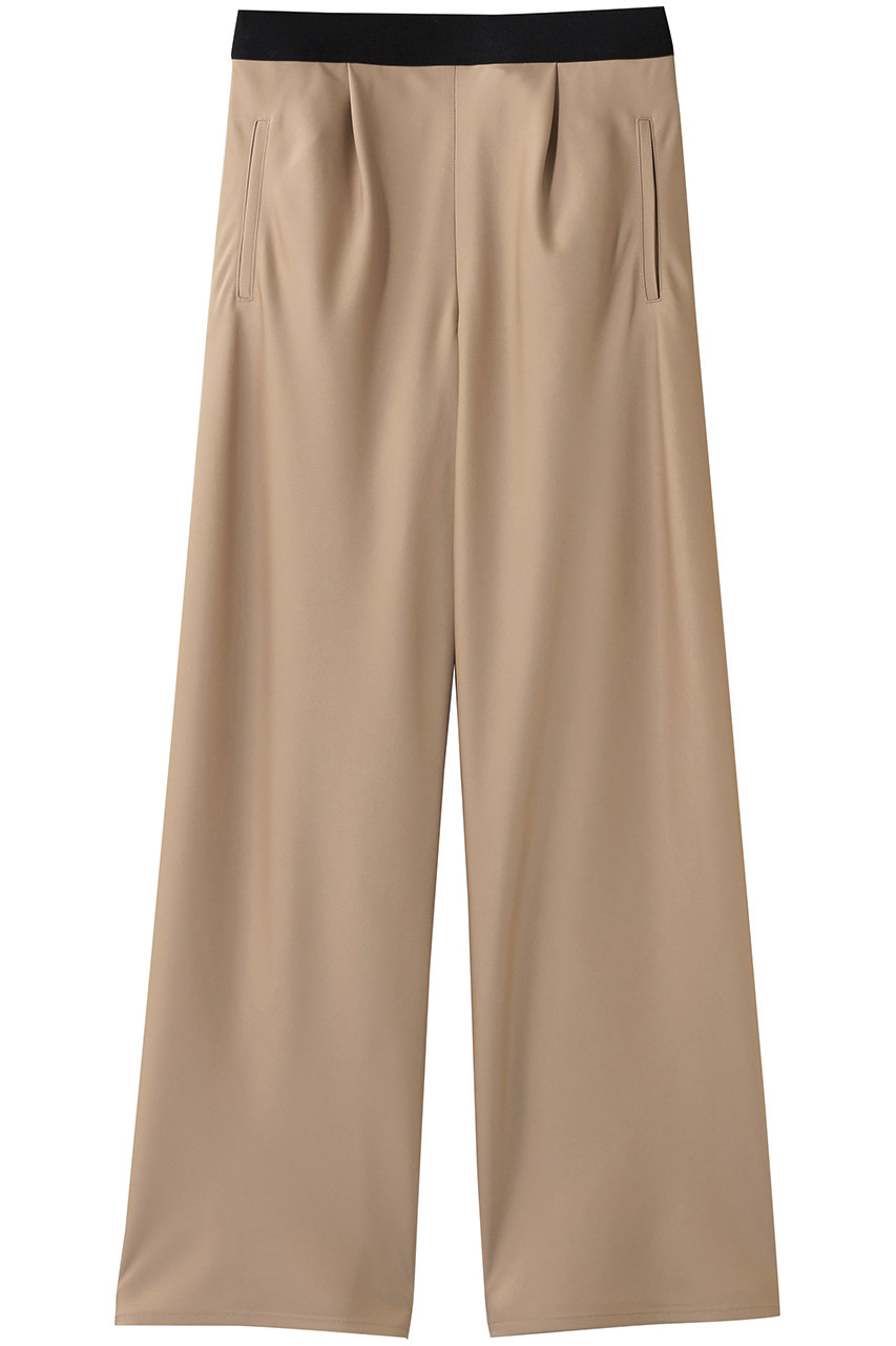 エムフィル/M・filのストレッチ Wサテン リラクシー イージートラウザーズ(薄ベージュ/260-13113)