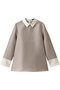 【予約販売】シルキーWクロス バイカラーブラウス エムフィル/M・fil 薄ベージュ