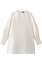 シルキーWクロス ロングブラウス エムフィル/M・fil オフホワイト