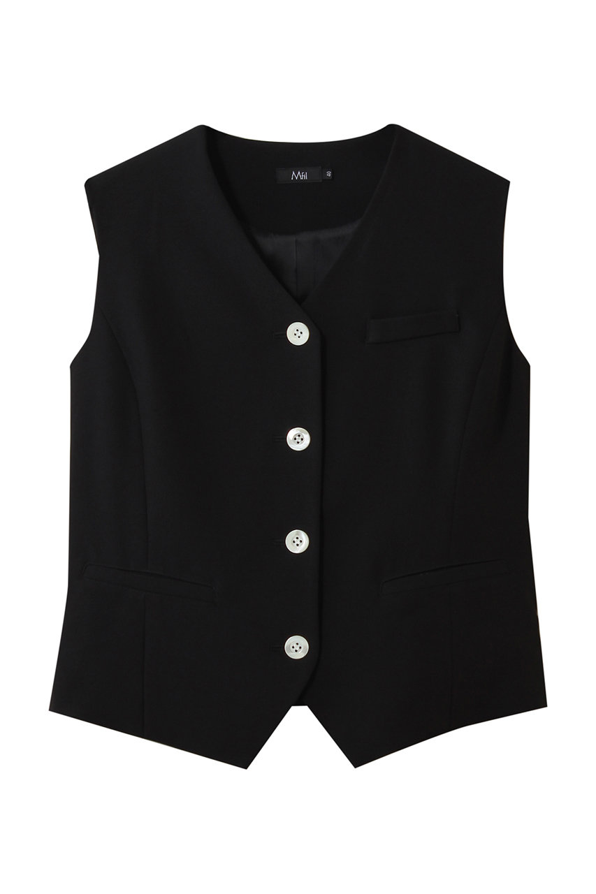 エムフィル/M・filのトリアセ ボディシェルベスト(ブラック/260-19090)