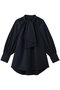 ポリエステル コットン ストレッチ ブロード ショート ボウタイブラウス エムフィル/M・fil ネイビー