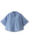 オーガンジー　クロップドブラウス エムフィル/M・fil サックスブルー