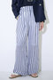 リゾートストライプ　ハイウエストシャーリングパンツ エムフィル/M・fil