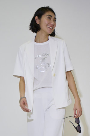 エムフィル/M・filのシェルタリングドライツイル　ハーフスリーブジャケット(110800/110801)