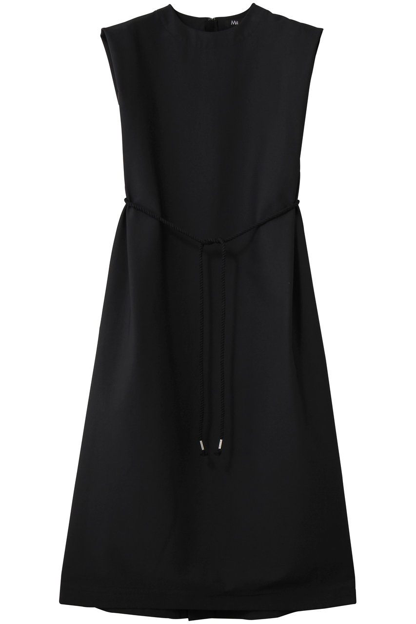 エムフィル/M・filのシェルタリングドライツイル　タックショルダーワンピース(ブラック/261-14325)