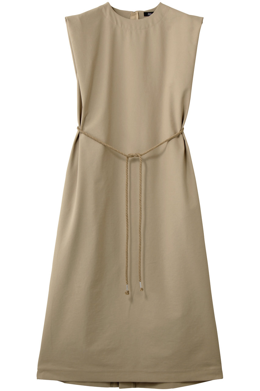 エムフィル/M・filのシェルタリングドライツイル　タックショルダーワンピース(薄ベージュ/261-14325)