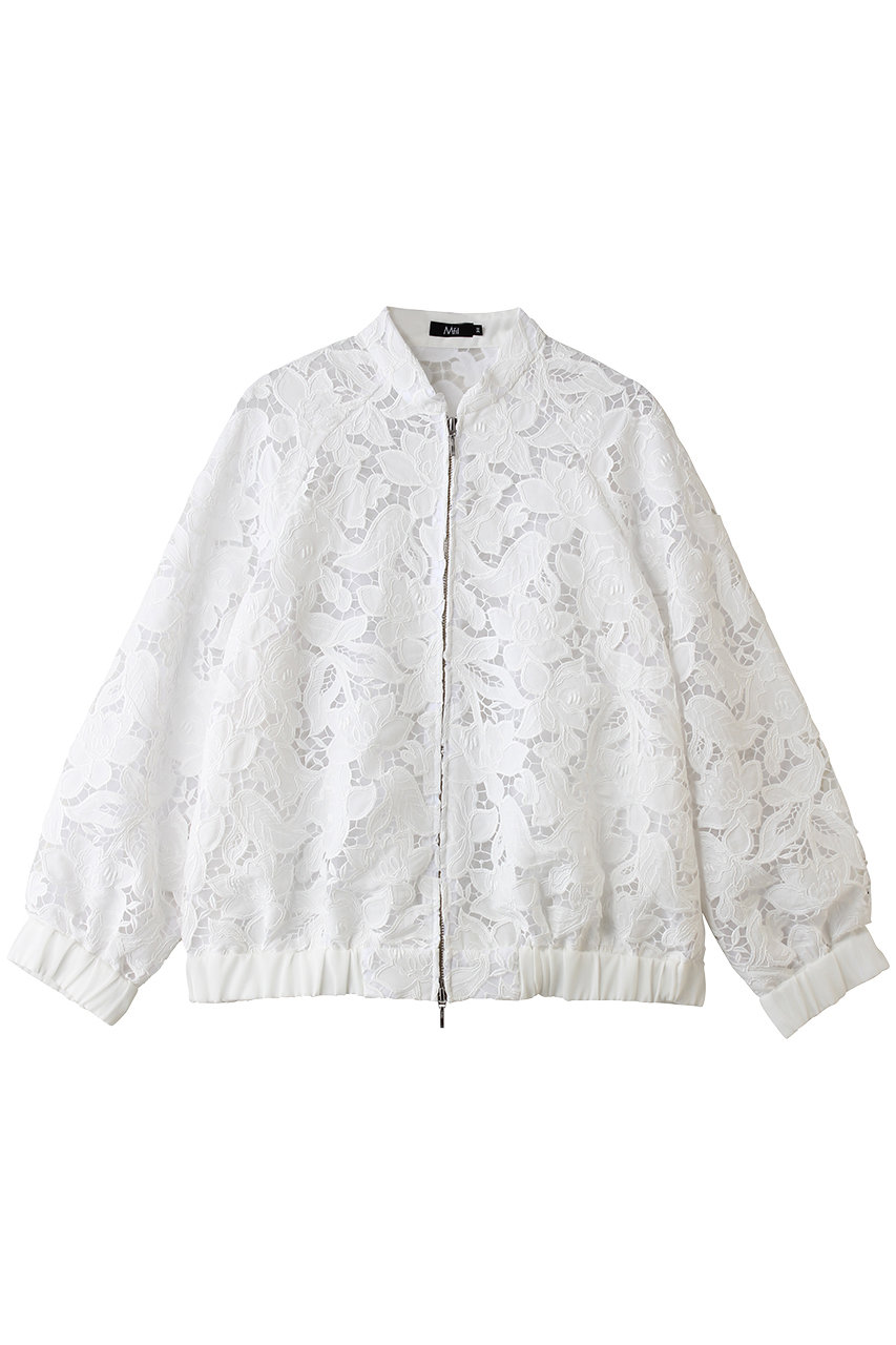 エムフィル/M・filのフラワーレース　ブルゾン(オフホワイト/261-11402)