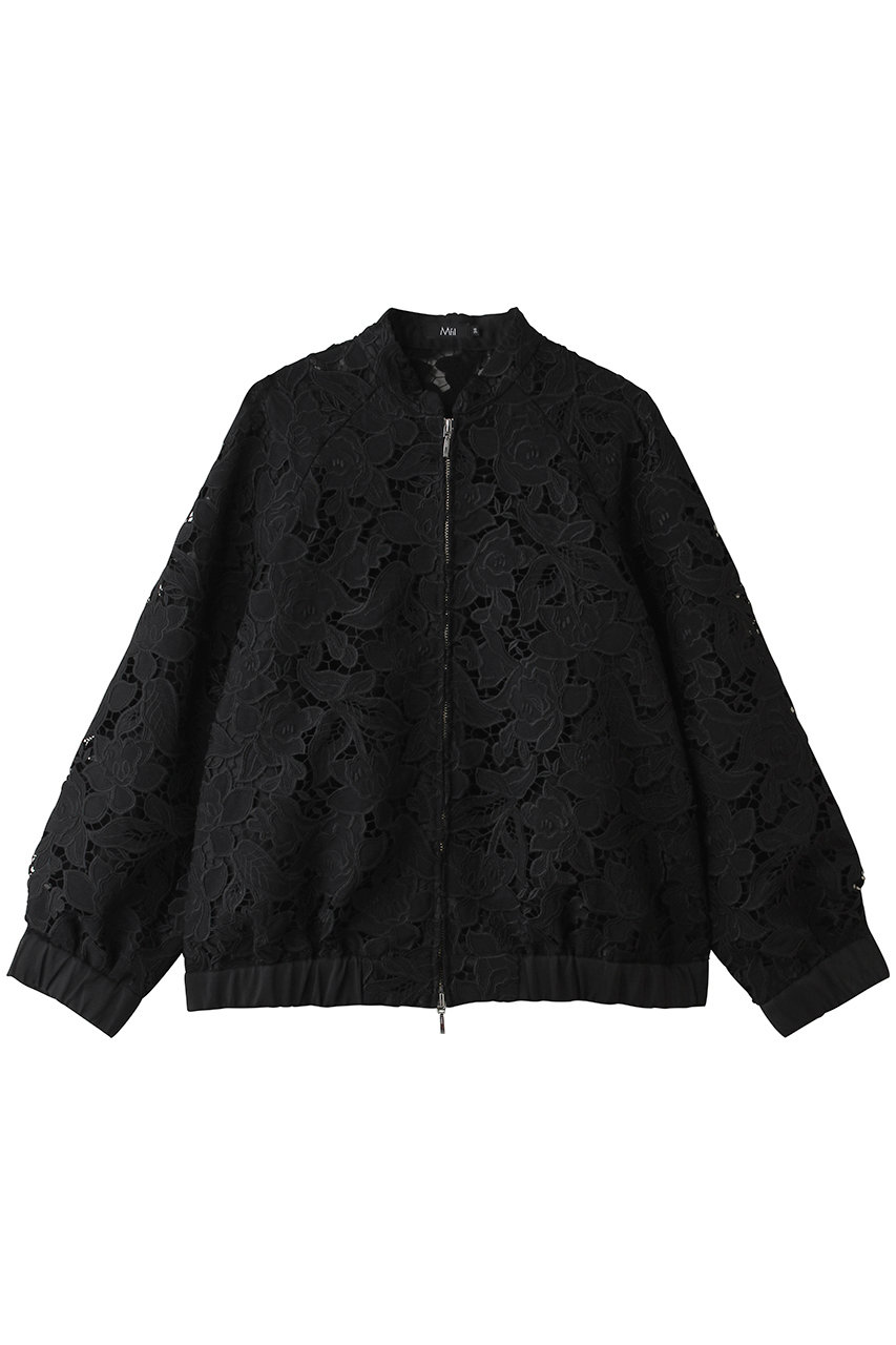 エムフィル/M・filのフラワーレース　ブルゾン(ブラック/261-11402)