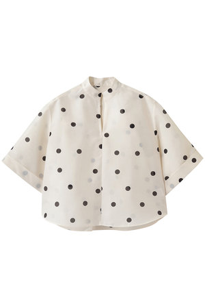 エムフィル/M・filのドットオーガンジー　クロップドブラウス(110400/110402)