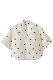 ドットオーガンジー　クロップドブラウス
