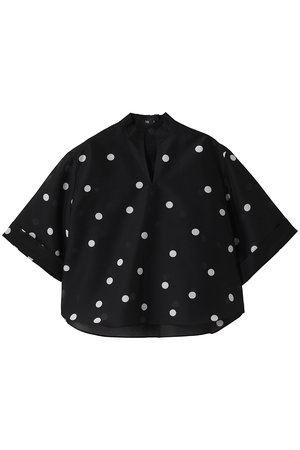 エムフィル/M・filのドットオーガンジー　クロップドブラウス