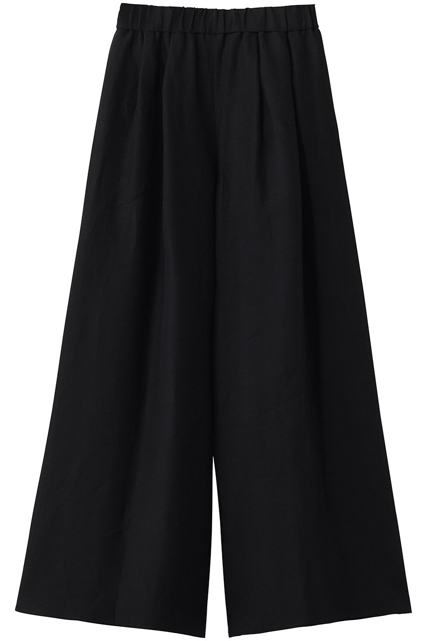 エムフィル/M・filのベルギーリネン　フレアーイージートラウザーズ(ブラック/261-13120)