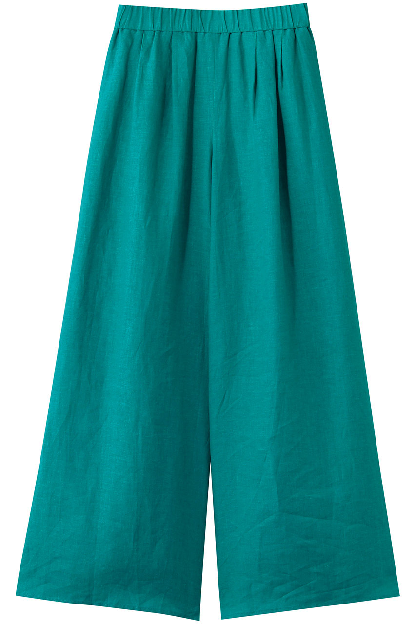 エムフィル/M・filのベルギーリネン　フレアーイージートラウザーズ(ターコイズ/261-13120)