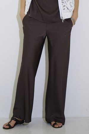 エムフィル/M・filのストレッチWサテン　リラクシーイージートラウザーズ(110600/110601)