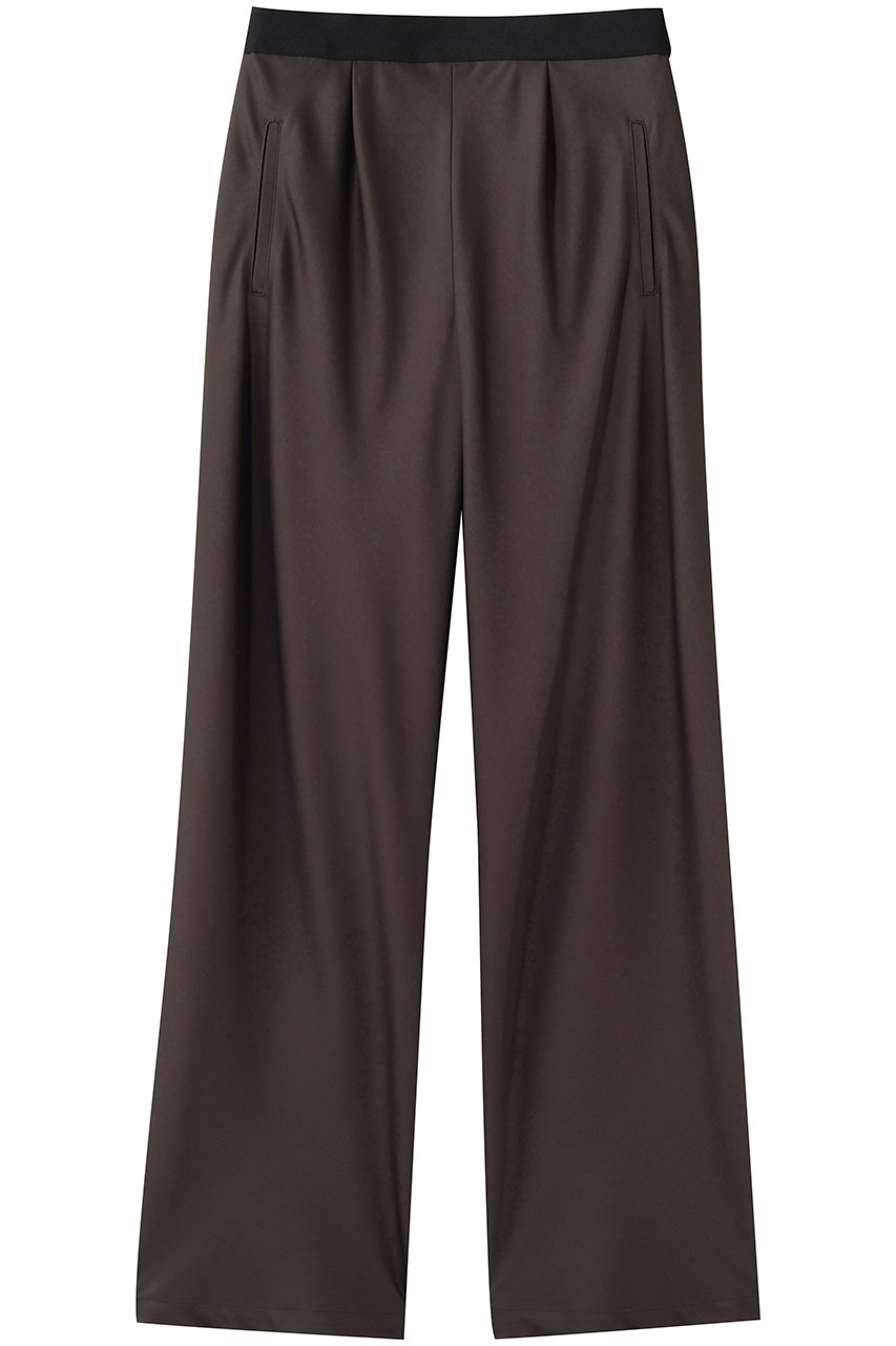 エムフィル/M・filのストレッチWサテン　リラクシーイージートラウザーズ(ダークブラウン/261-13113)