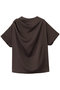 ストレッチWサテン　ドレープブラウス エムフィル/M・fil ダークブラウン