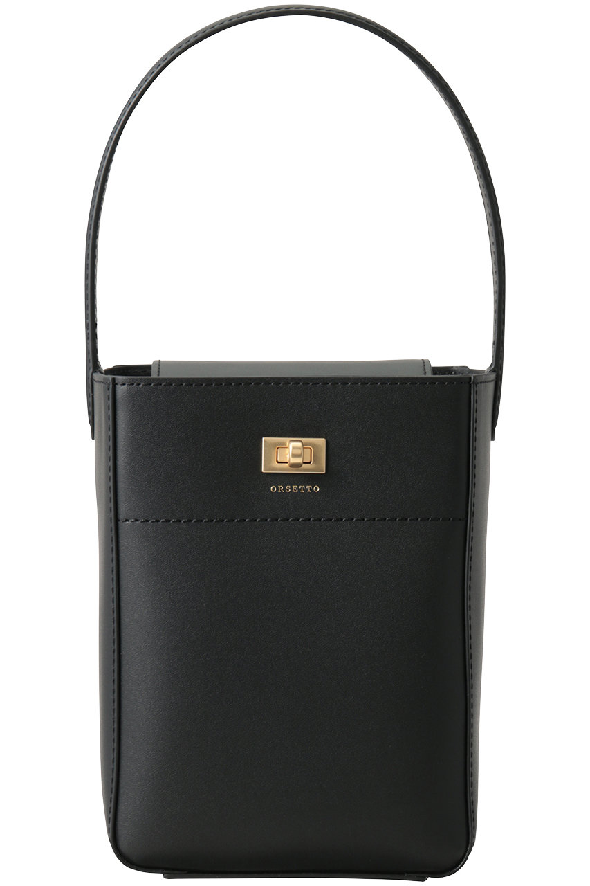 オルセット/ORSETTOのSCATOLA ハンドバッグ(ブラック/01-158-03)