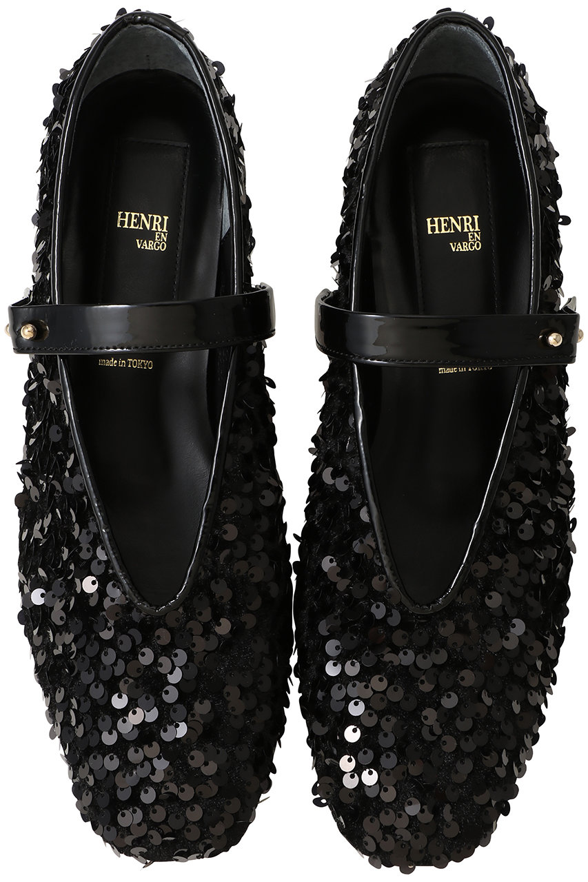 ヘンリ エン ヴァーゴ/HENRI EN VARGOのMathilde スパンコールバレエシューズ(ブラック/252105)