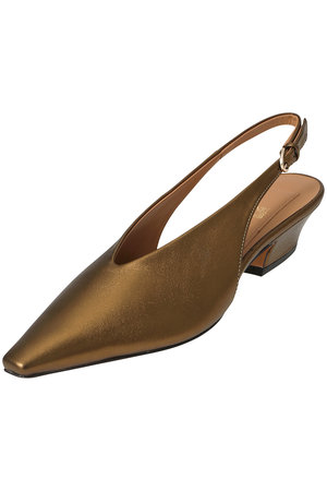 【新品✨】ヘンリエンヴァーゴ HENRIENVARGO スリングバックパンプス Yves green スリングバックパンプス ブラック - HENRI EN VARGO