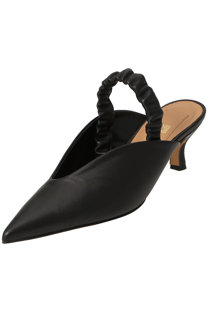 ヘンリ エン ヴァーゴ/HENRI EN VARGOのShirley Vカットスリングバックパンプス(ブラック/261129)