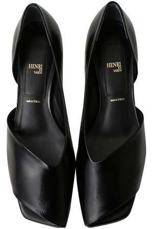 ヘンリ エン ヴァーゴ/HENRI EN VARGOのJanet アシンメトリーカットオープントゥシューズ