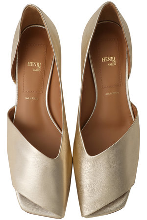 ヘンリ エン ヴァーゴ/HENRI EN VARGOのJanet アシンメトリーカットオープントゥシューズ