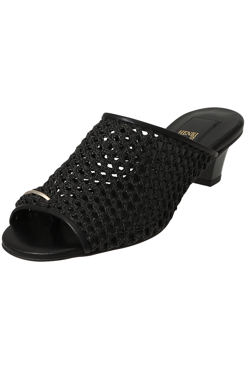 ヘンリ エン ヴァーゴ/HENRI EN VARGOのSonia ネット×メタルバーミュールサンダル(ブラック/261120)