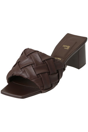 ヘンリ エン ヴァーゴ/HENRI EN VARGOのGrace プリーツレザーミュールサンダル(130200/130201)