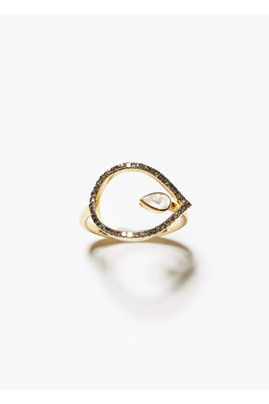 アルティーダ ウード/ARTIDA OUDのlotus レインボームーンストーン フラワーダイヤモンド リング(150400/150401)