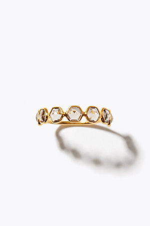 アルティーダ ウード/ARTIDA OUDのeden K10 ヘキサゴン スモーキークォーツ リング