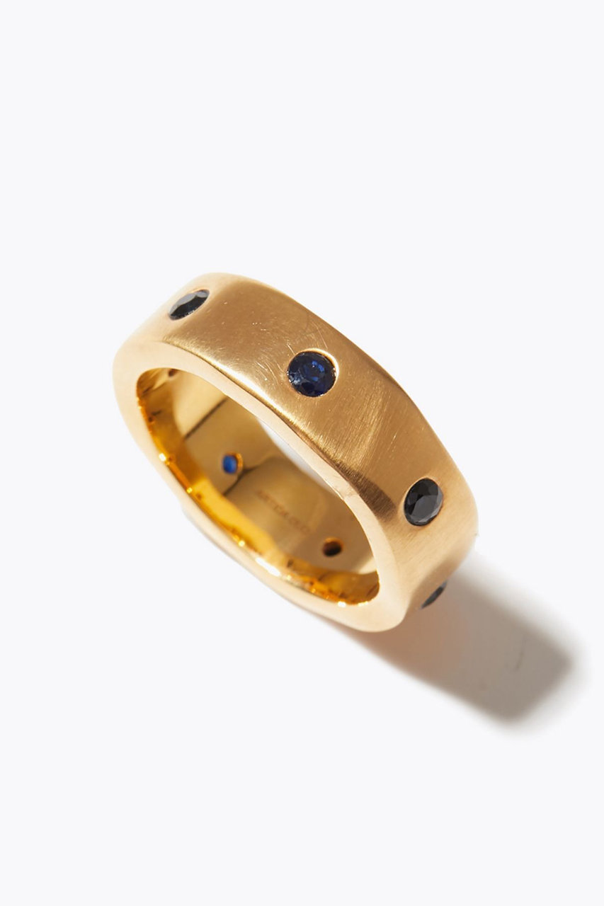 ARTIDA OUD ブルーサファイア ドットワイドリング #13