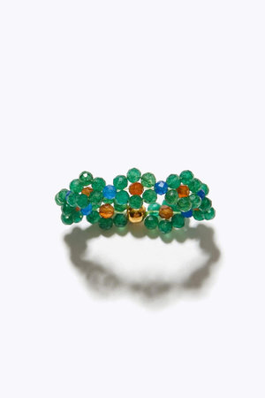 アルティーダ ウード/ARTIDA OUDのamulette 「調和を促し、心身をリフレッシュ」グリーンオニキス フラワー リング(150400/150401)