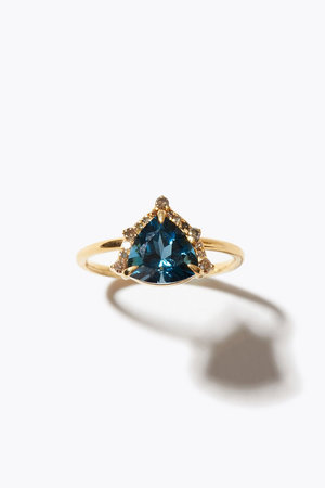 アルティーダ ウード/ARTIDA OUDのelafonisi トリリアント ロンドンブルートパーズ パヴェダイヤモンド リング